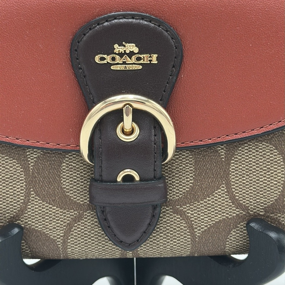 Coach Tan and Brown Canvas Wallet - Picture 9 of 12